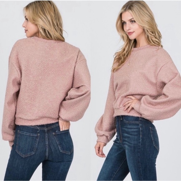 Teddy mauve sweater - Picture 4 of 5